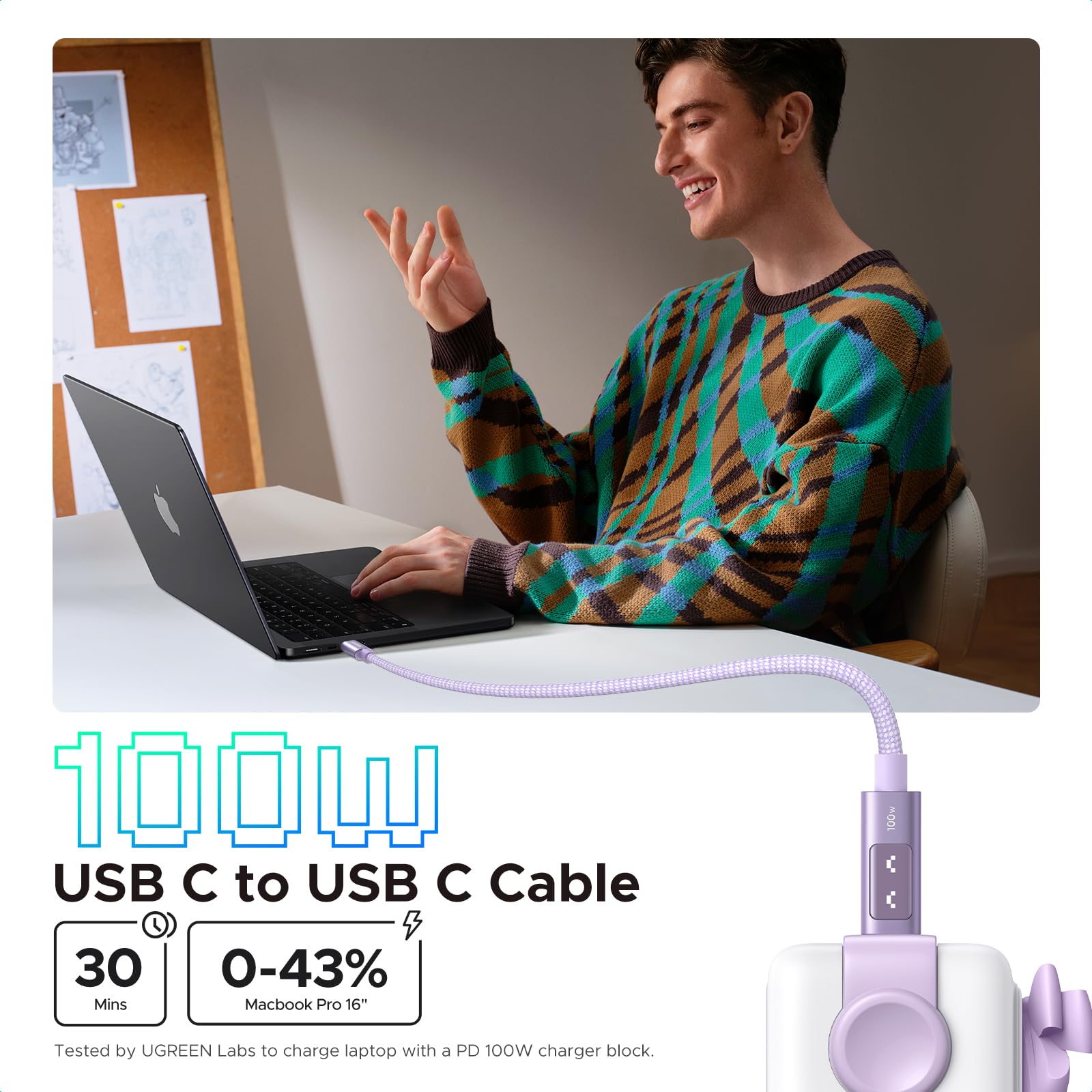 UGREEN USB C to USB C Cable 100W Fast Charging