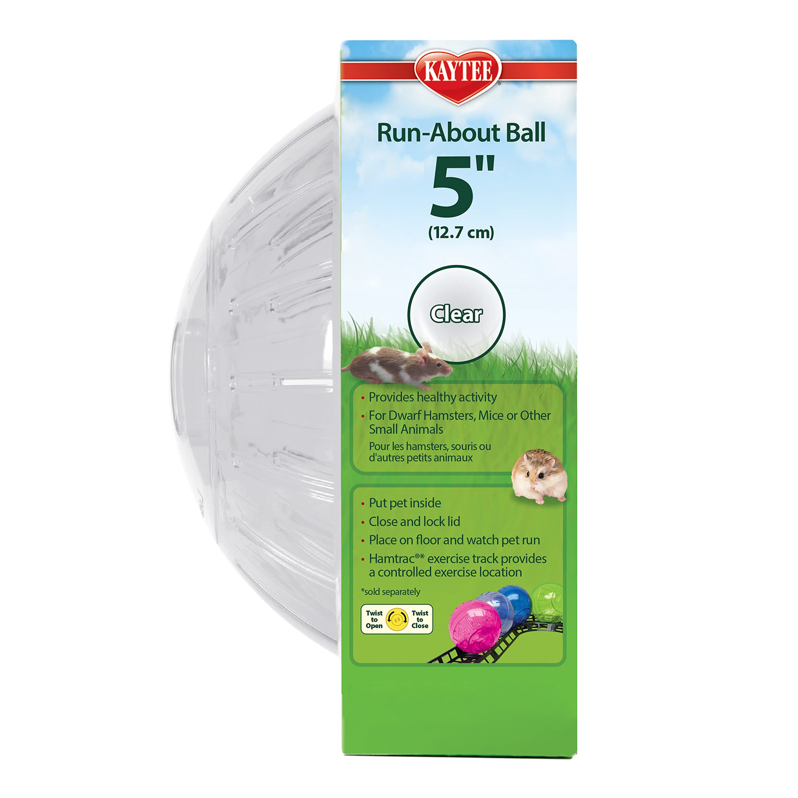 Kaytee 5 Inch Clear Exercise Ball for Dwarf Hamsters