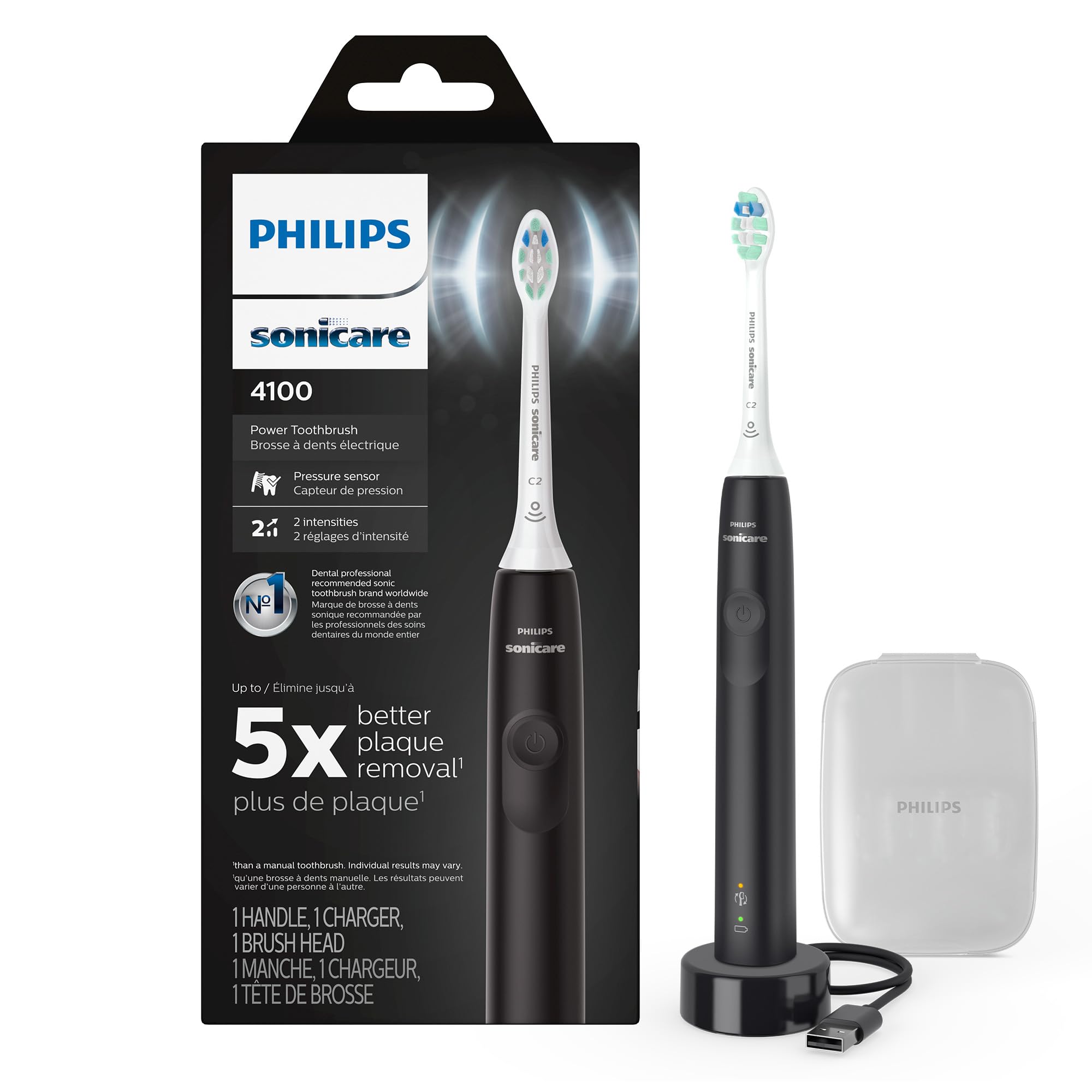 Philips Sonicare 4100 Electric Toothbrush for Superior Plaque Removal