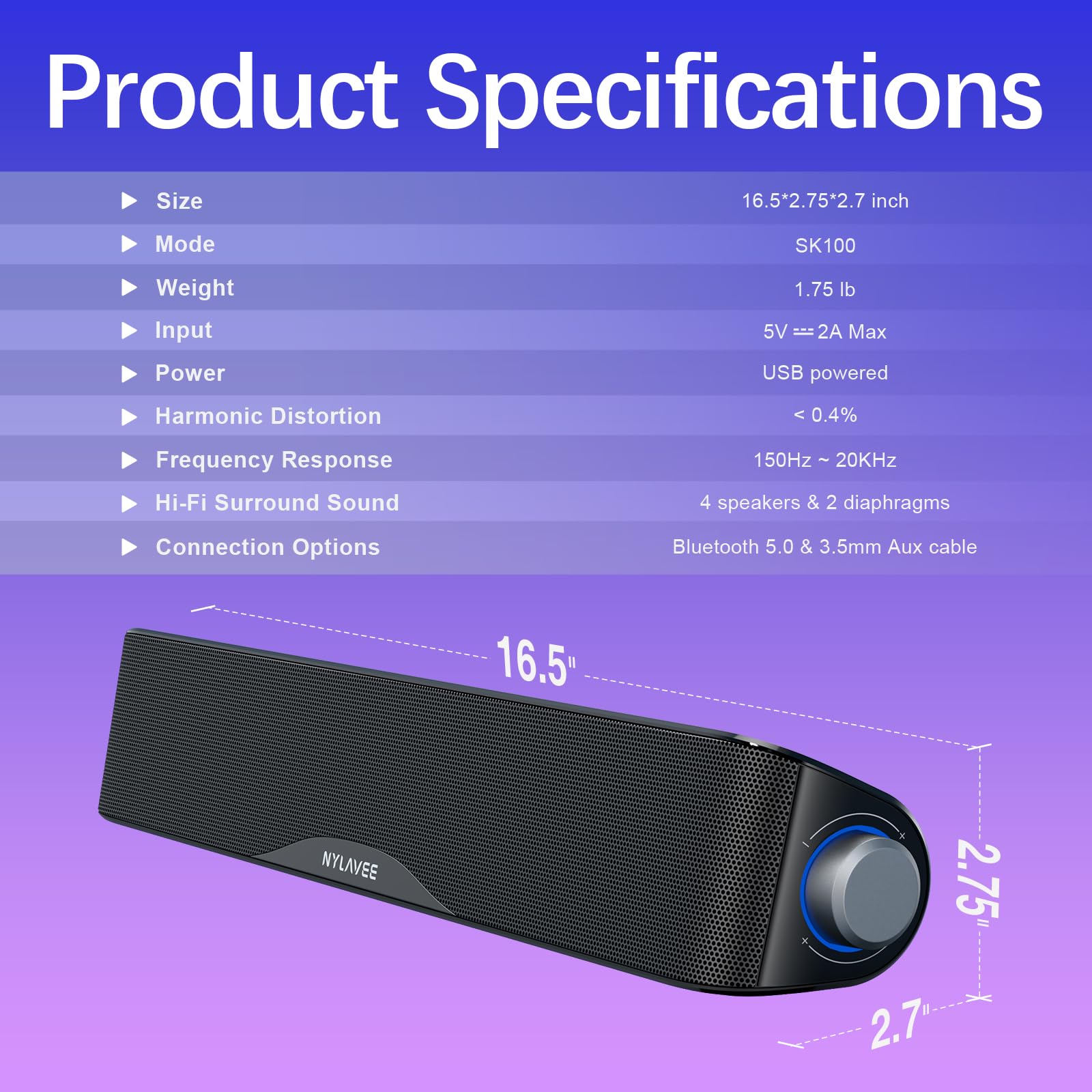 Hi-Fi Bluetooth Computer Speakers with Dynamic Lighting