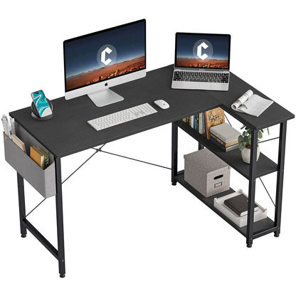 CubiCubi L Shaped Desk with Reversible Storage Options