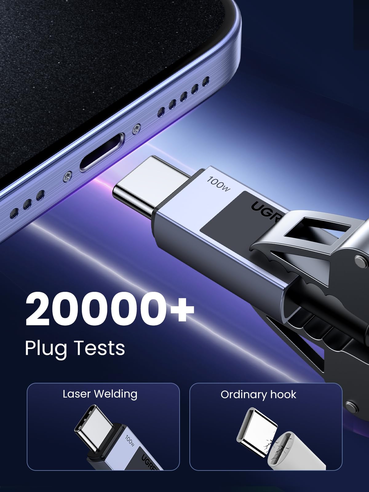 UGREEN 100W Fast Charging USB C Cable 10FT