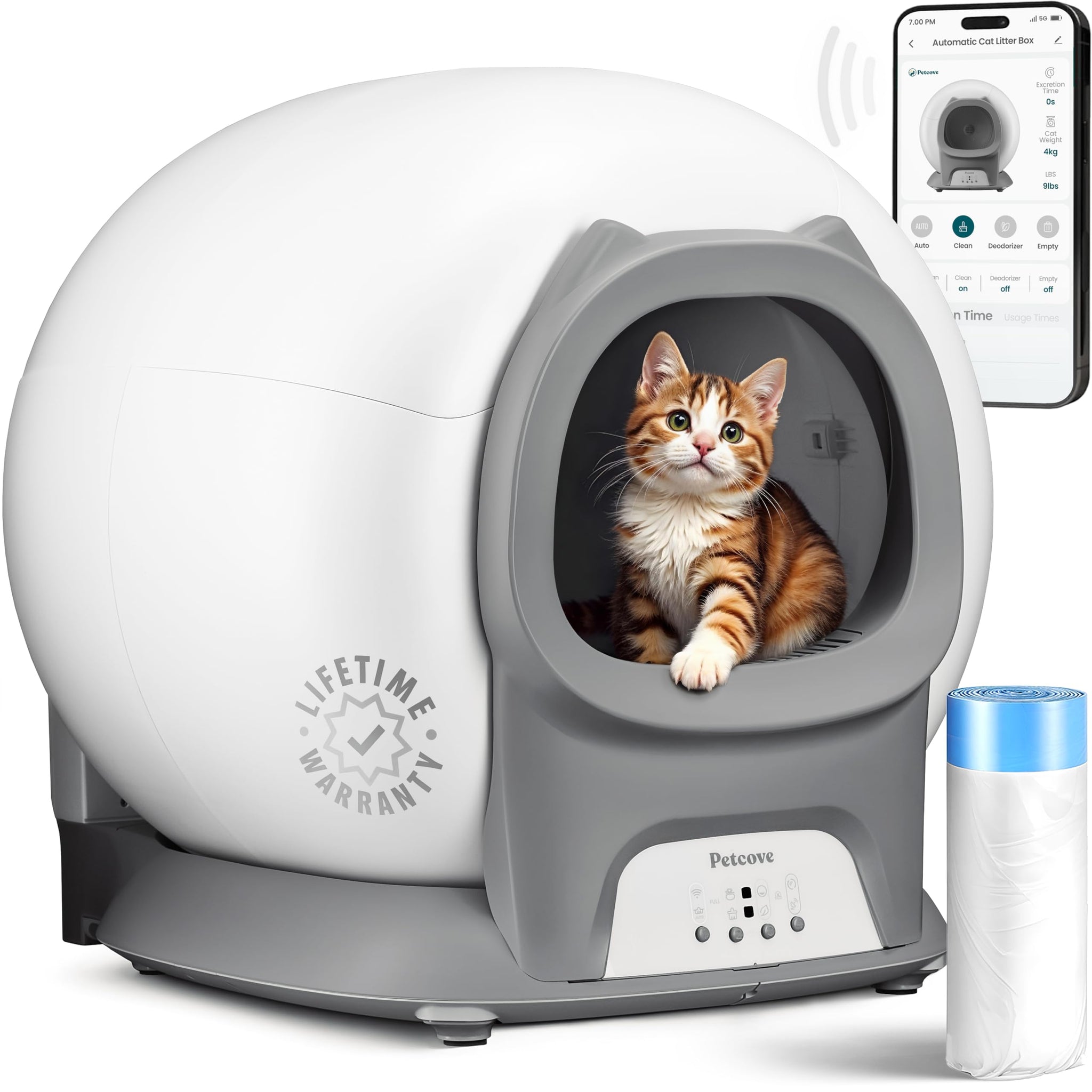 Self Cleaning Litter Box with App Control