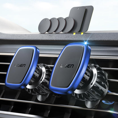 Lisen 2 Pack Magnetic Car Phone Mount For Vent 6 Magnets