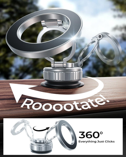 Dimoncoat 2026 Upgraded Metal 360 Degree Vacuum Phone Mount