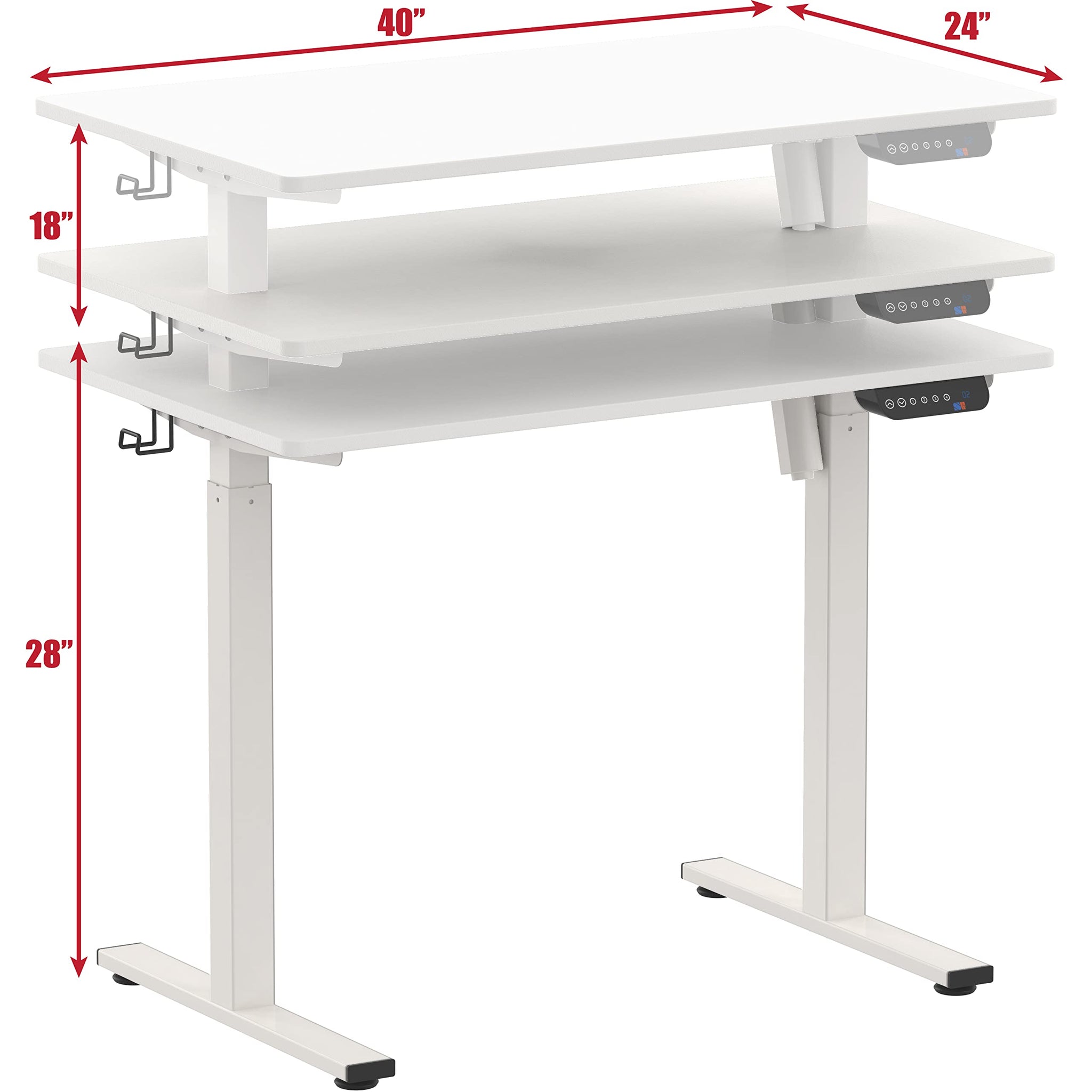Height Adjustable Standing Desk with Memory Preset Feature