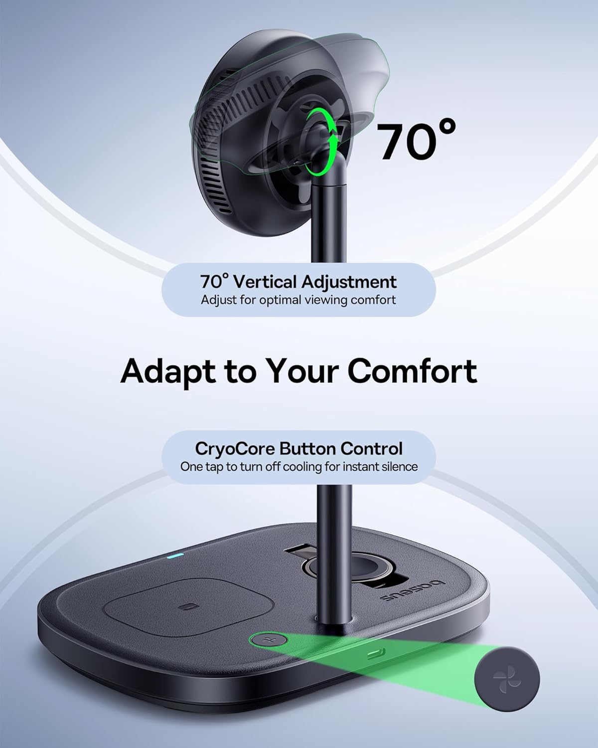 Baseus 3 in 1 Wireless Charger Stand with 15W Fast Charging