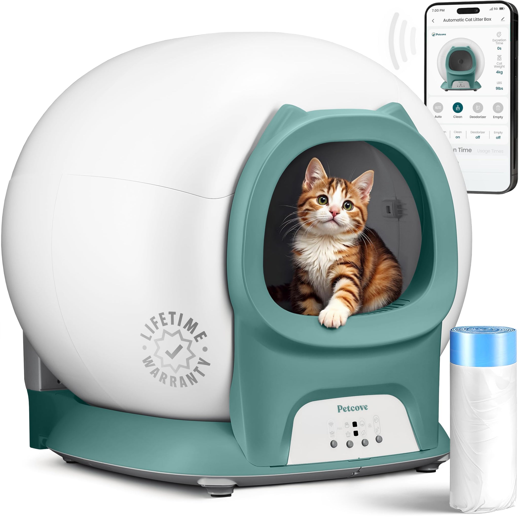 Self Cleaning Litter Box with App Control