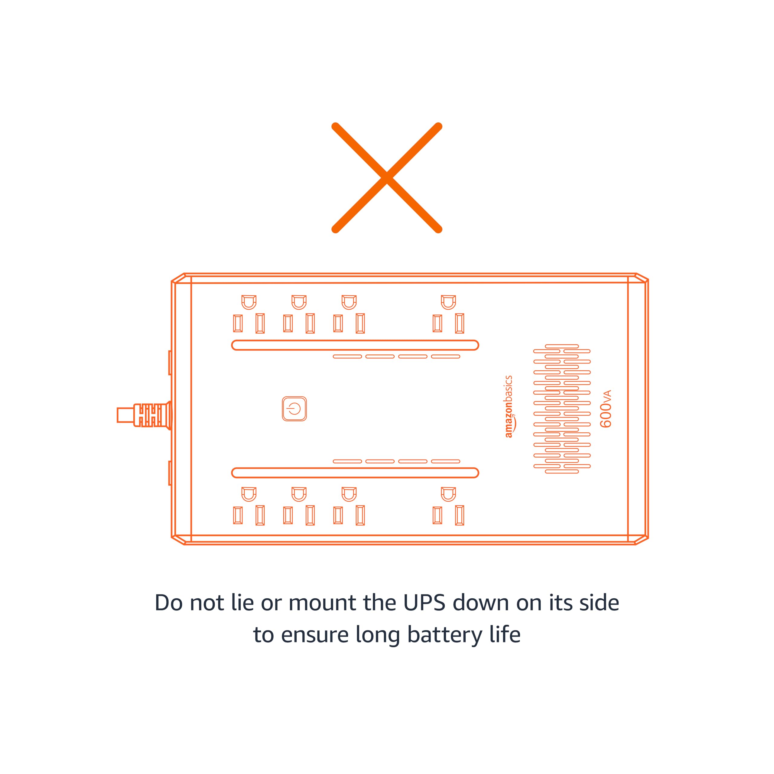 Amazon Basics UPS Battery Backup Power Outage Protection