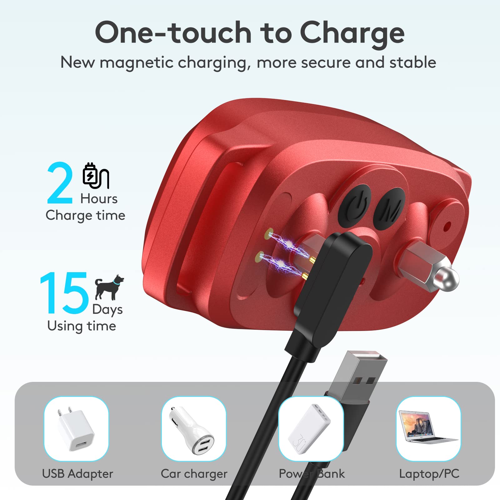 Rechargeable Dog Bark Collar with Adjustable Sensitivity Levels