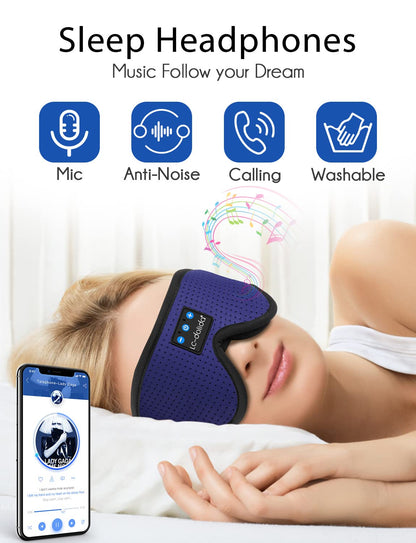 Sleep Headphones Bluetooth Eye Mask for Side Sleepers