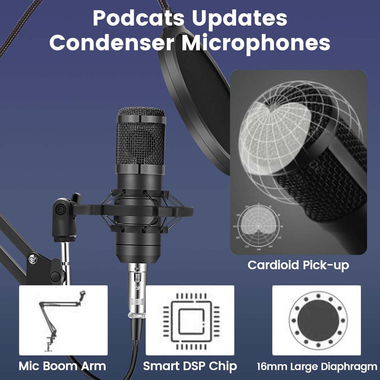 Podcast Equipment Bundle For Two Voice Changer Microphones