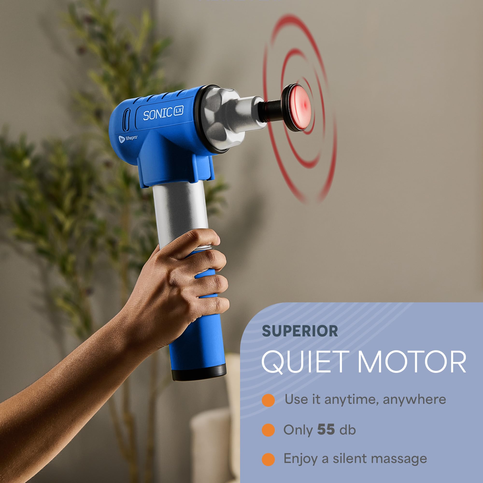LifePro Sonic LX Heated Massage Gun for Muscle Recovery