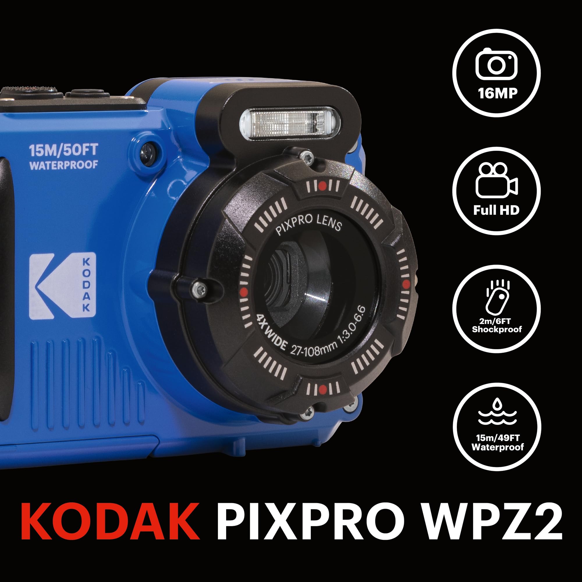 Kodak PIXPRO WPZ2 Waterproof Digital Camera for Adventure