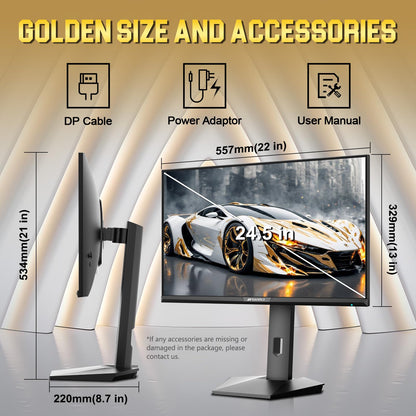 Sansui 27 Inch WQHD Gaming Monitor 180Hz 1ms DP HDMI HDR