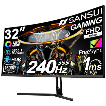 Sansui 27 Inch Curved Gaming Monitor 160Hz FreeSync HDR