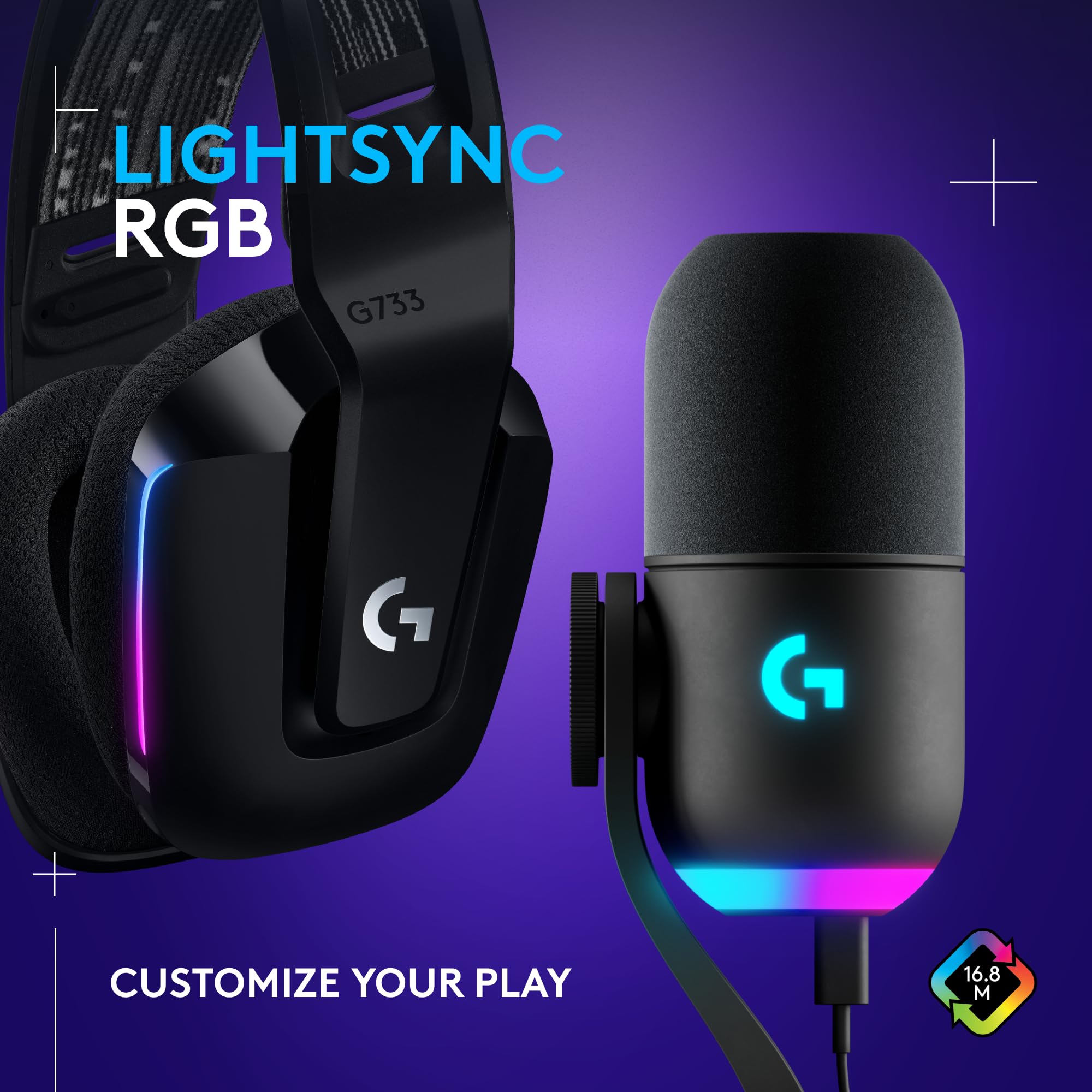Logitech G733 Wireless Gaming Headset with Premium Audio