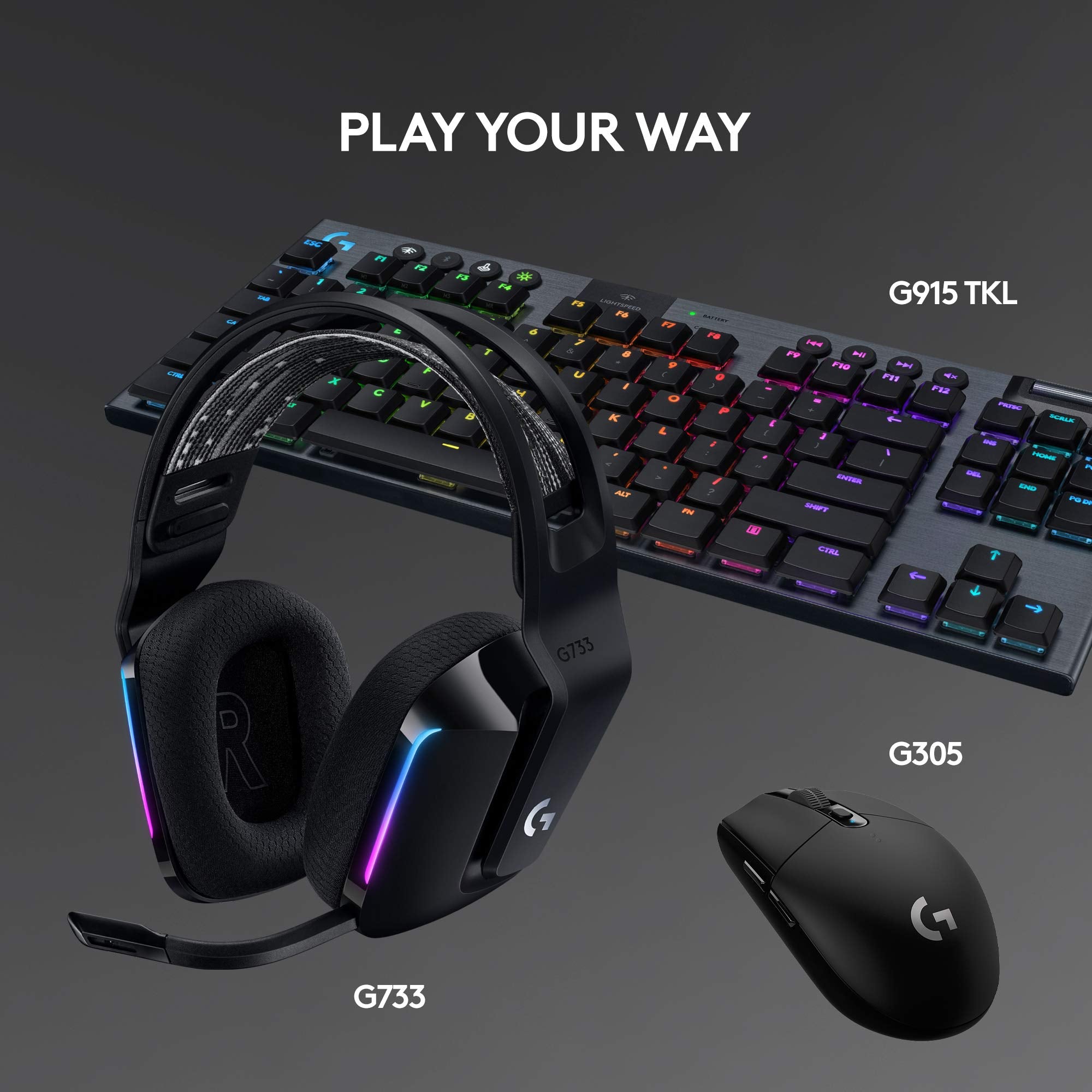 Logitech G733 Wireless Gaming Headset with Premium Audio