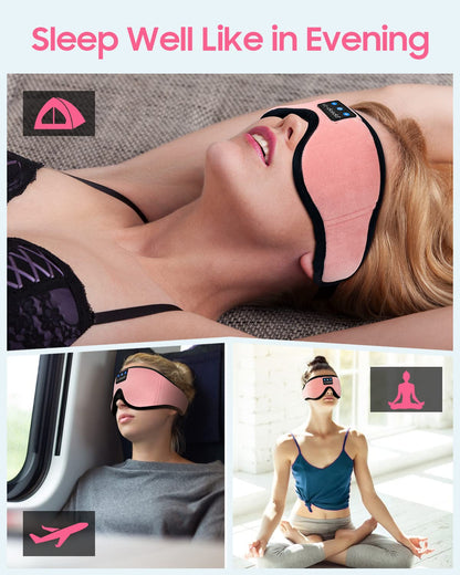 Sleep Headphones Bluetooth Eye Mask for Side Sleepers