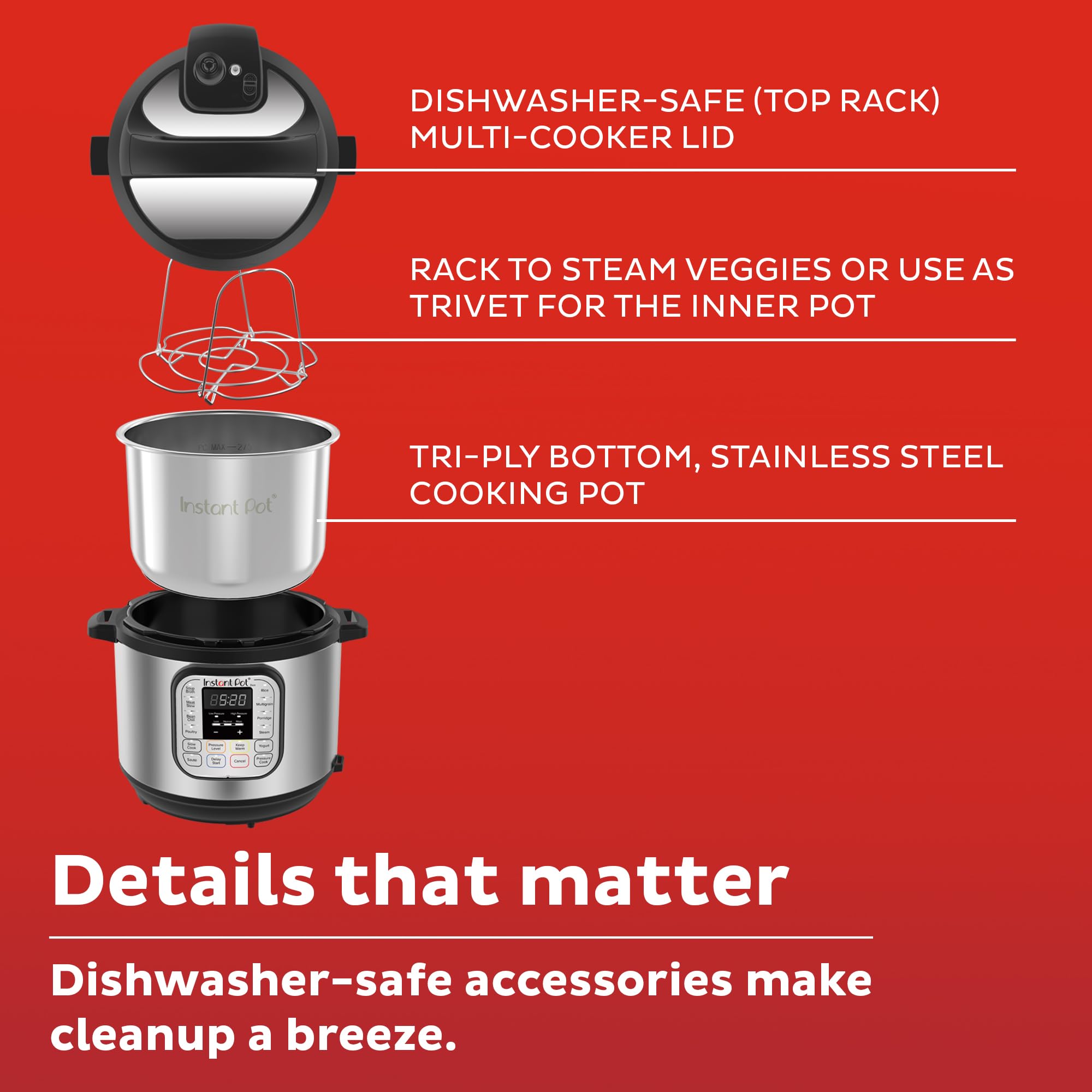 Instant Pot Duo Mini Electric Pressure Cooker with Recipe App