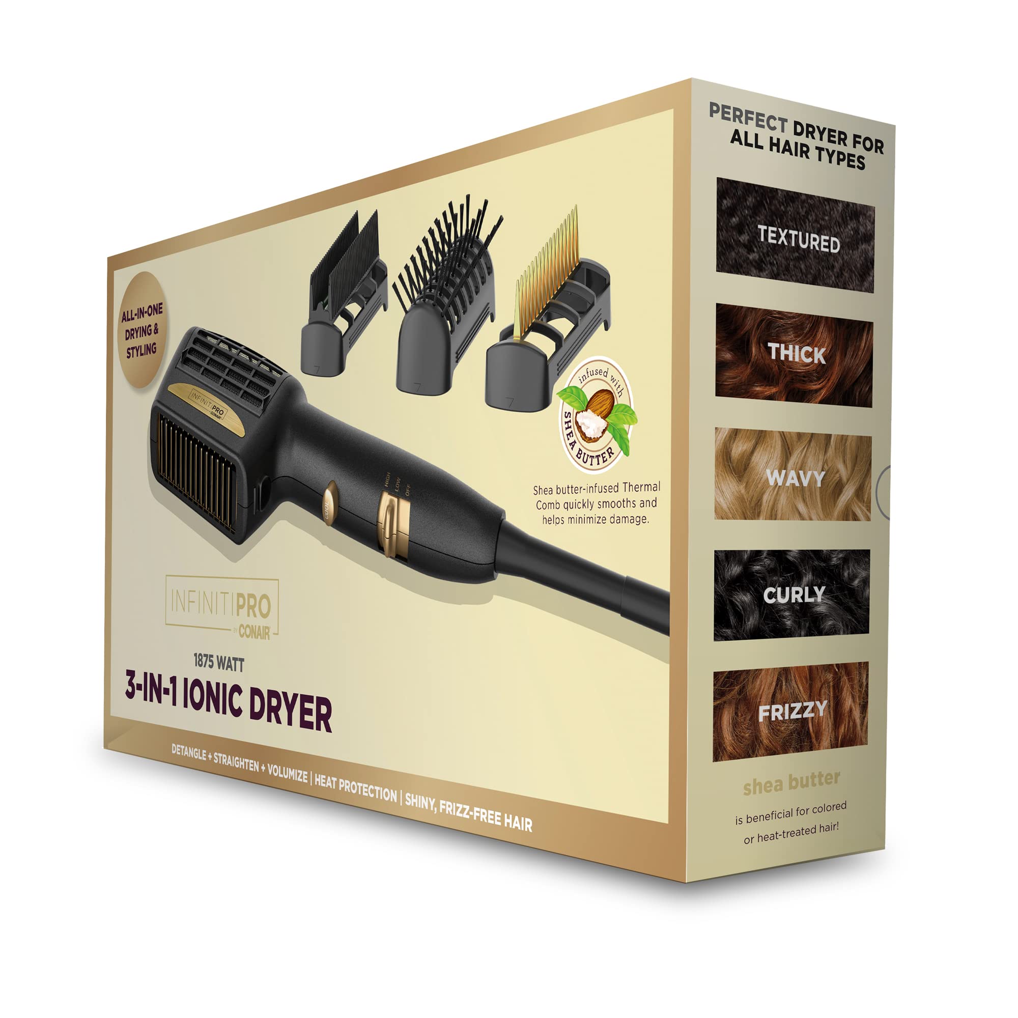 InfinitiPro By Conair 3 In 1 Hair Dryer Styler