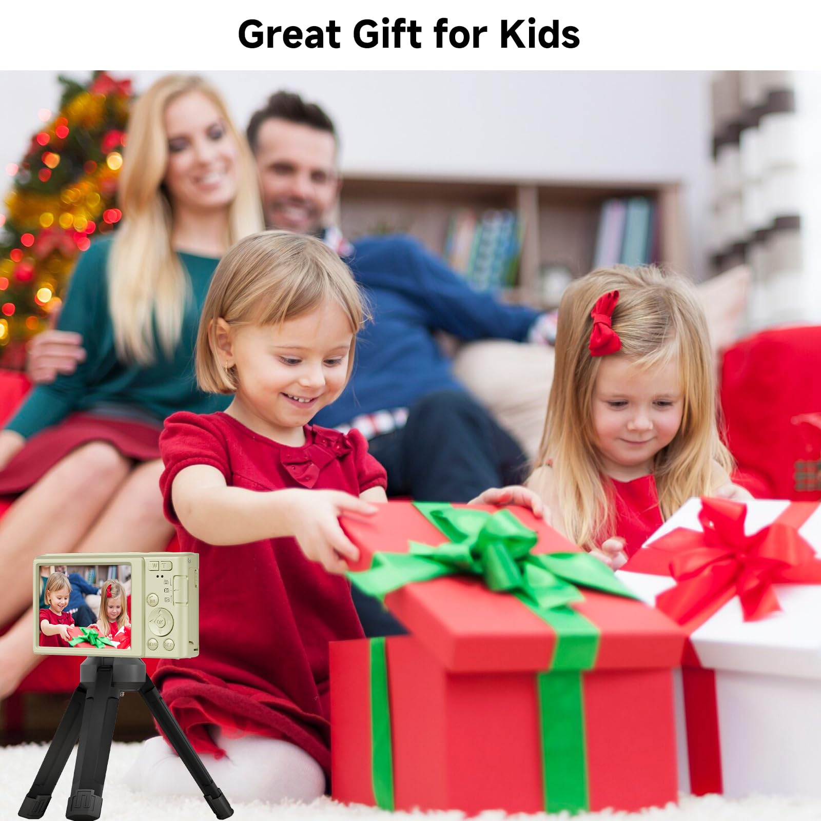 FHD 4K Digital Camera for Kids with 16X Zoom