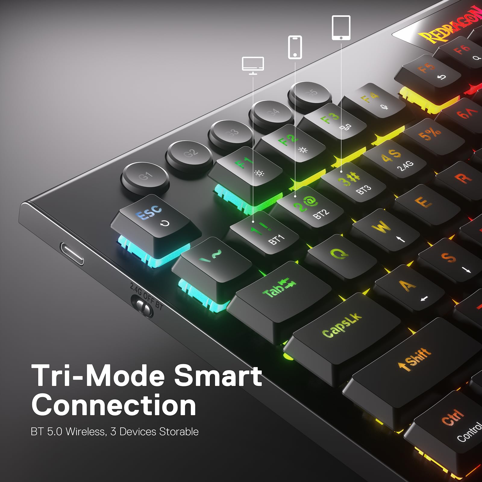 Redragon K618 Pro Wireless RGB Mechanical Keyboard