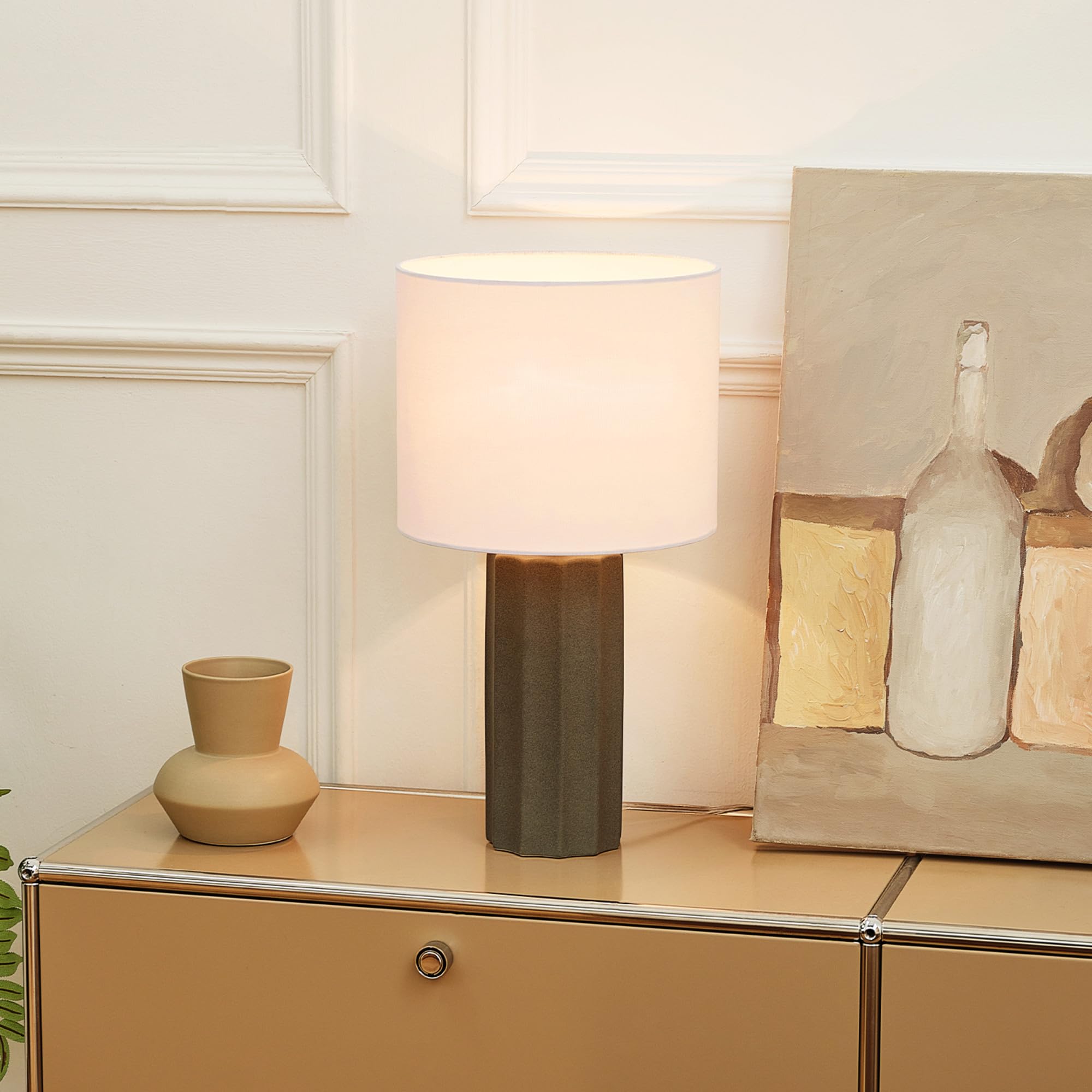 Maya 21 Inch Clear Glass Fillable Table Lamp
