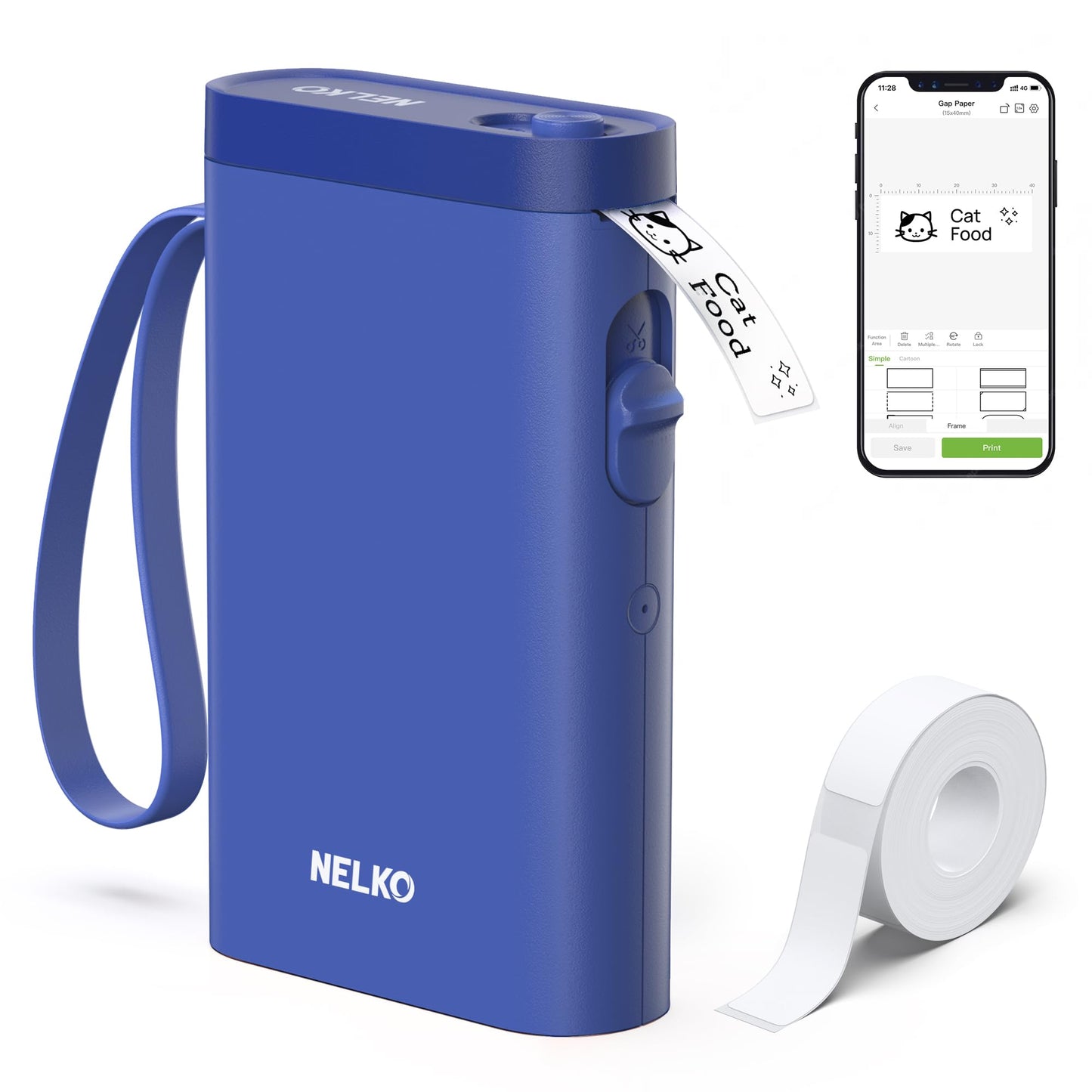 Nelko P21 Bluetooth Label Maker With Tape Wireless Printer