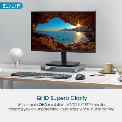 KOORUI 27 Inch IPS Monitor 1080p 100Hz HDMI VGA VESA Tilt