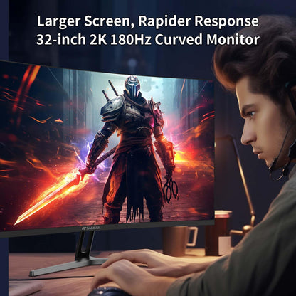 Sansui 27 Inch WQHD Gaming Monitor 180Hz 1ms DP HDMI HDR