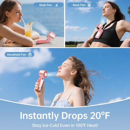 Handheld Portable Fan Ice Cooler 20000 RPM Turbo Purple