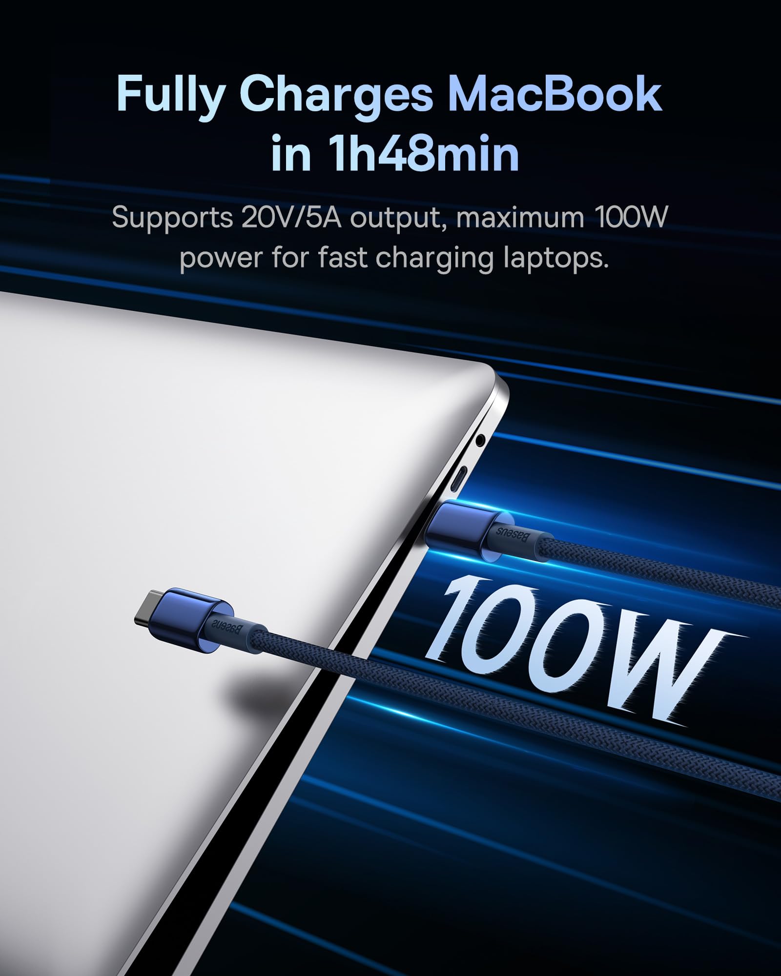 Baseus 100W Fast Charging USB C Cable for All Devices