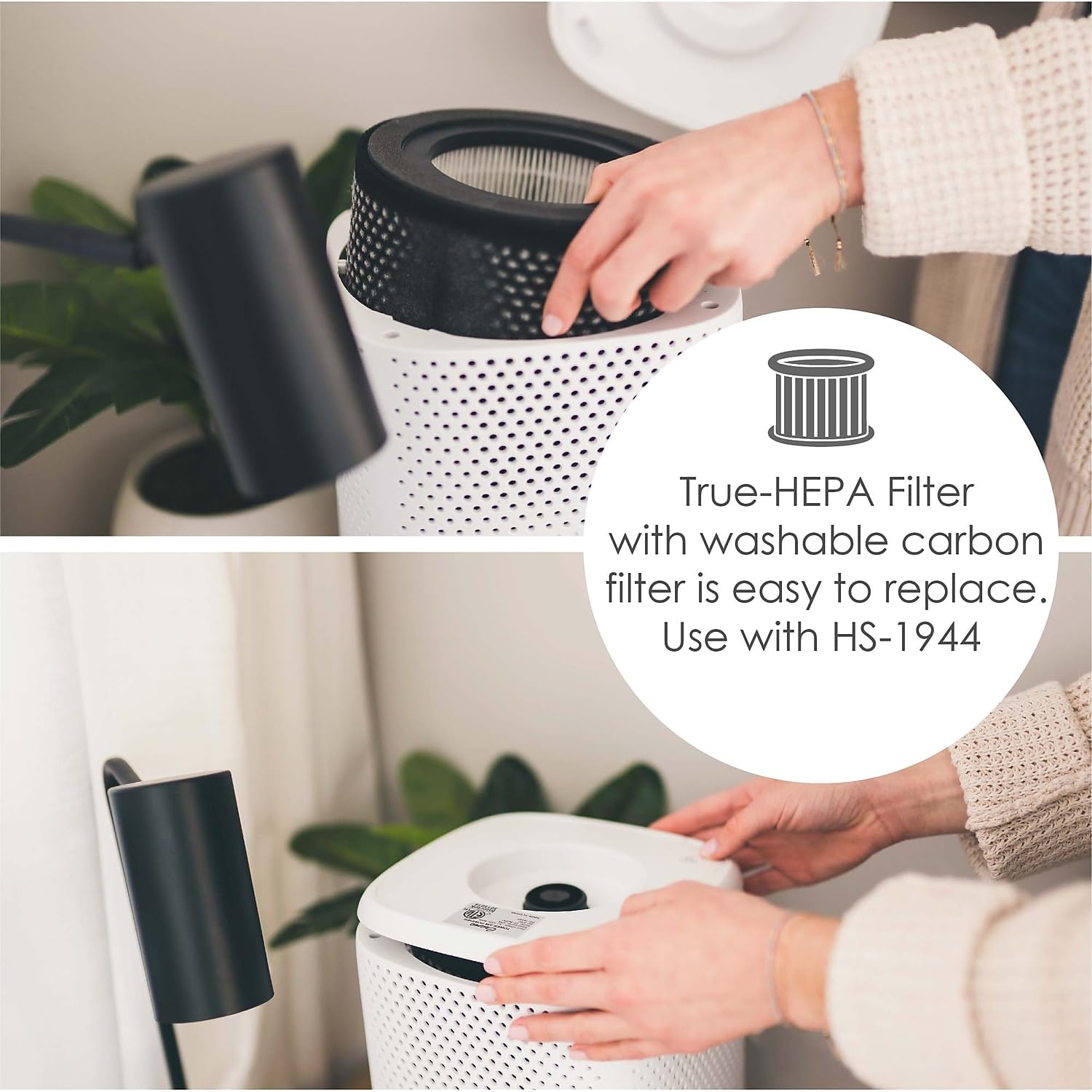 Crane HEPA Air Purifier with UV Lamp for Clean Air
