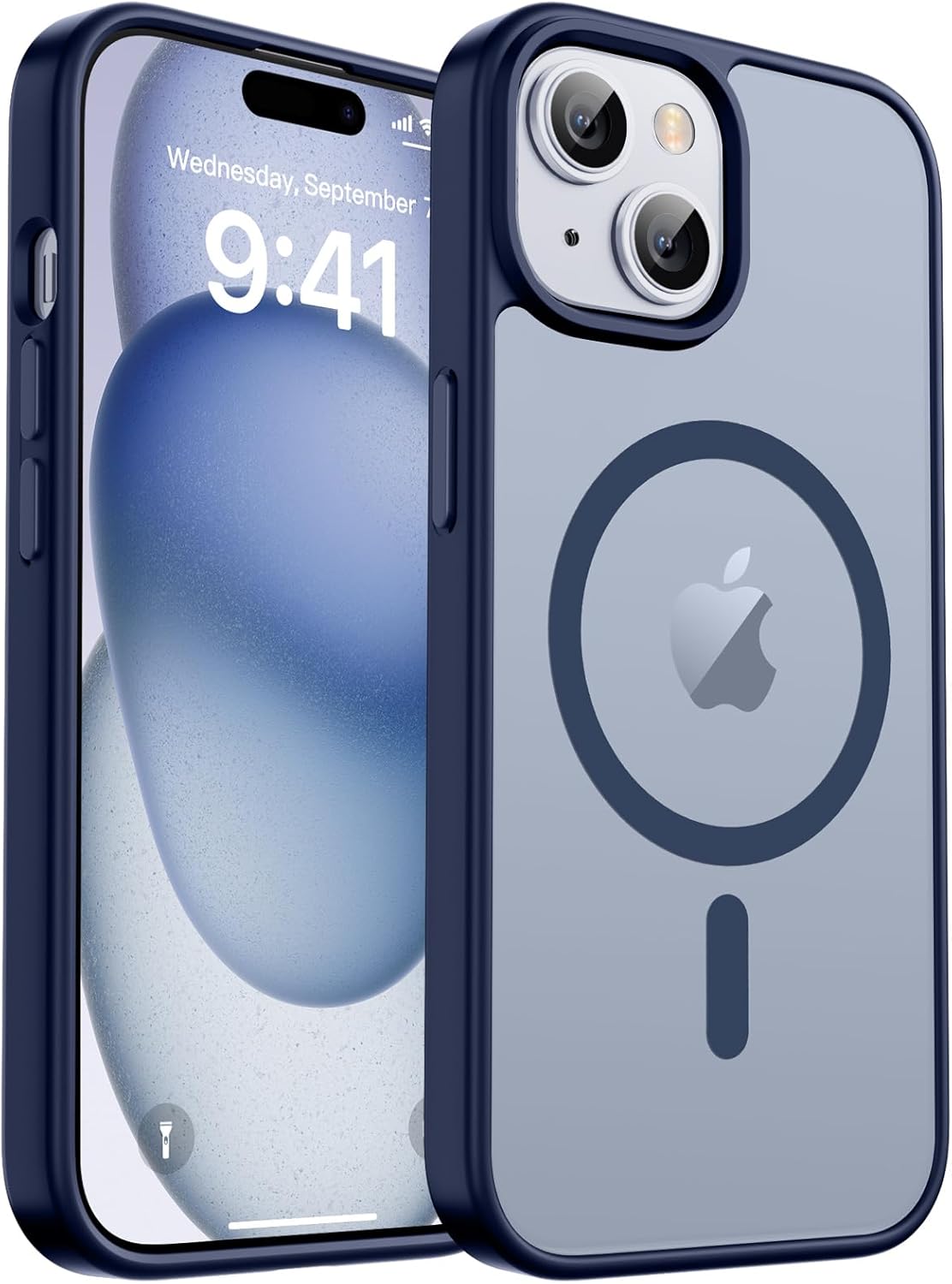 MagSafe Compatible iPhone 14 15 Case Matte Shockproof Anti Scratch Black