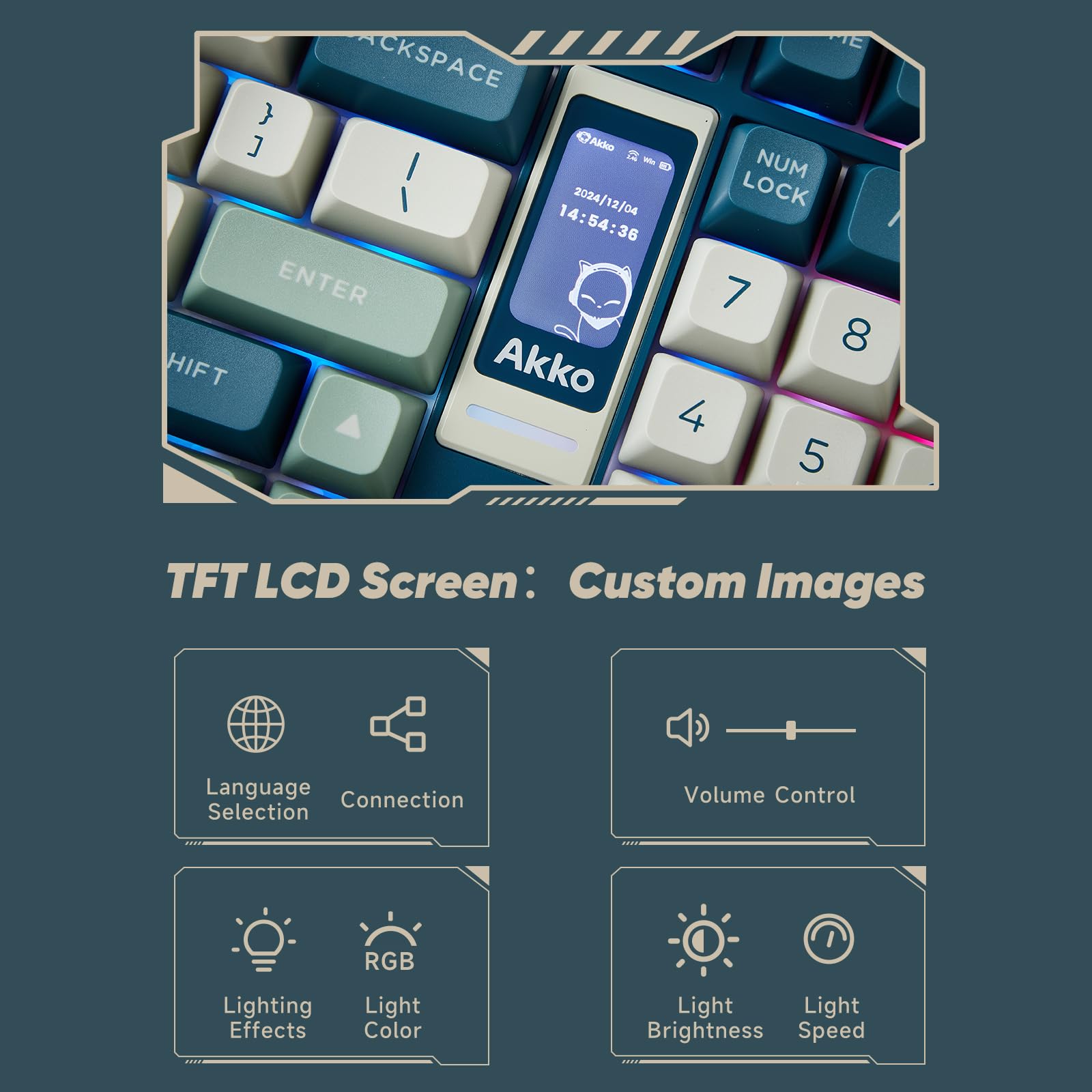 Akko 5098B Wireless Gaming Keyboard with RGB Features