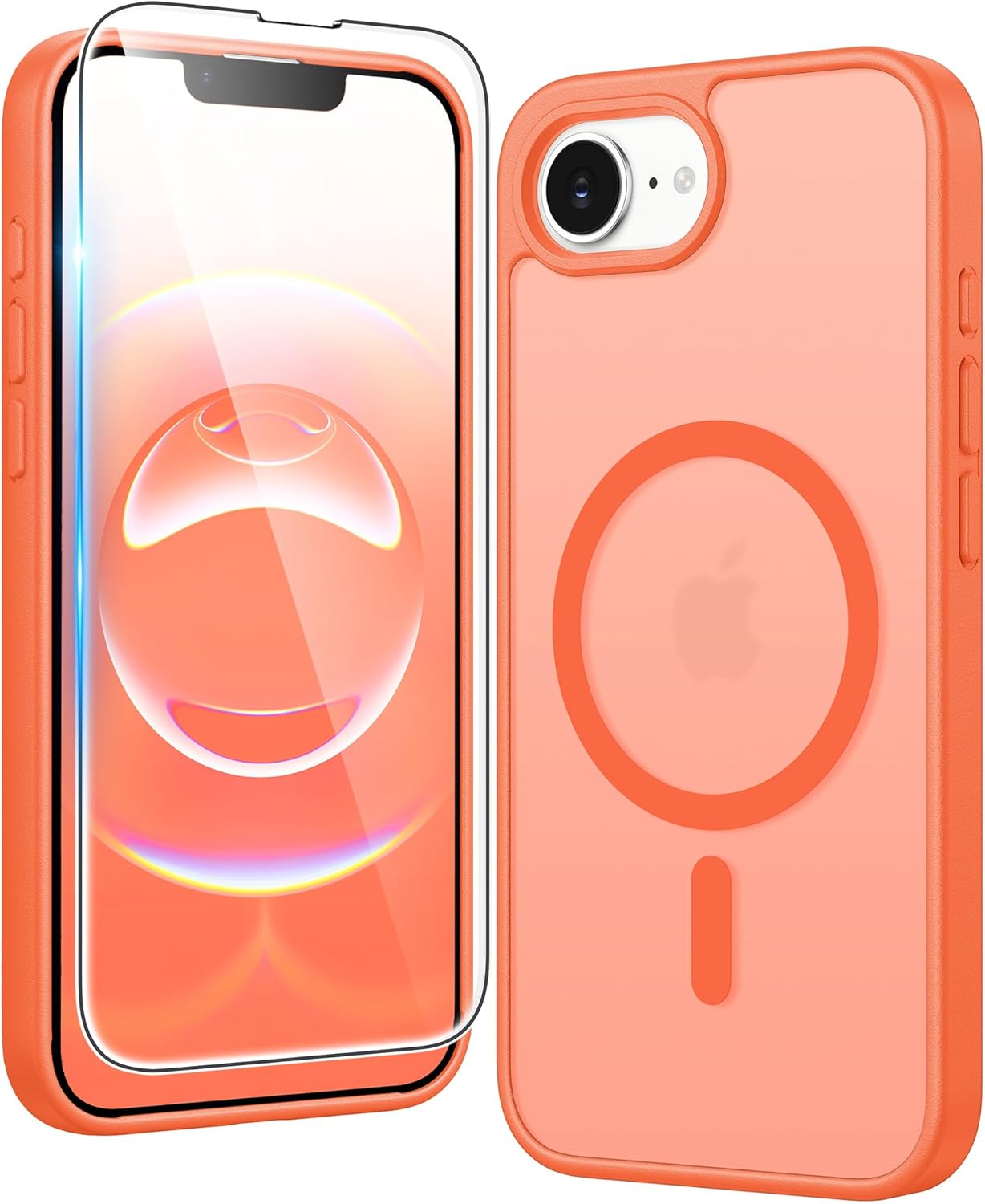 FNTCASE IPhone 16 Case Clear Magnetic MagSafe Screen Protector Drop Proof Rugged