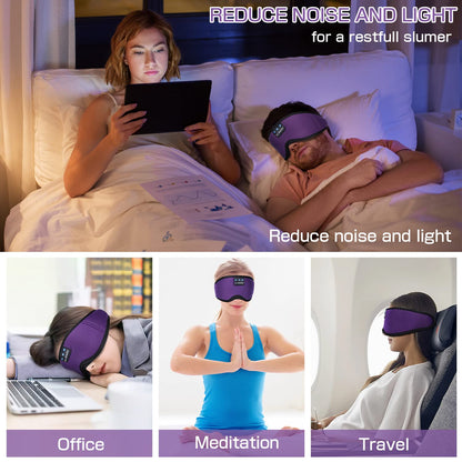 Sleep Headphones Bluetooth Eye Mask for Side Sleepers