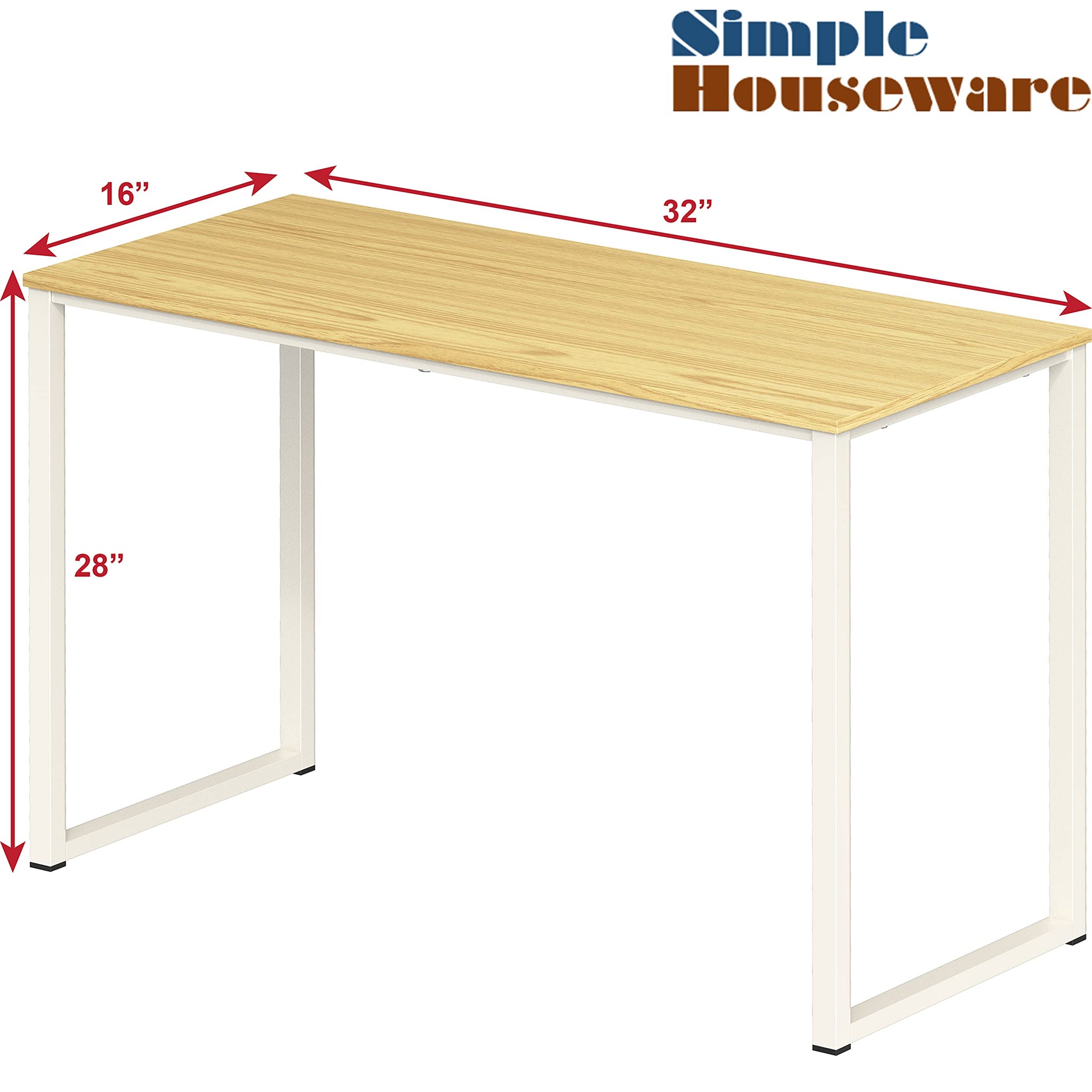 SHW 48 Inch Black Home Office Computer Desk