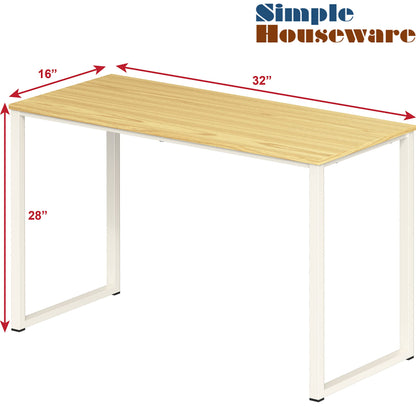 SHW 48 Inch Black Home Office Computer Desk