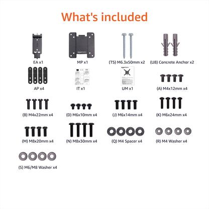 Amazon Basics Full Motion Wall Mount for 26 to 55 TVs Black