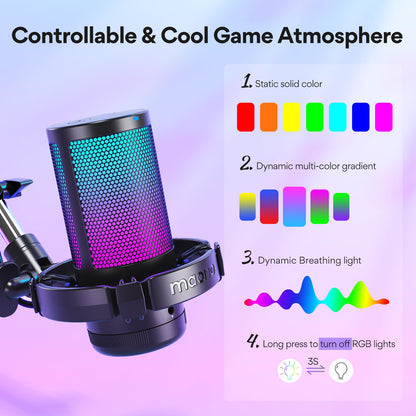 Maono Gaming USB Microphone DGM20S With Noise Cancellation