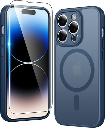 FNTCASE IPhone 16 Case Clear Magnetic MagSafe Screen Protector Drop Proof Rugged