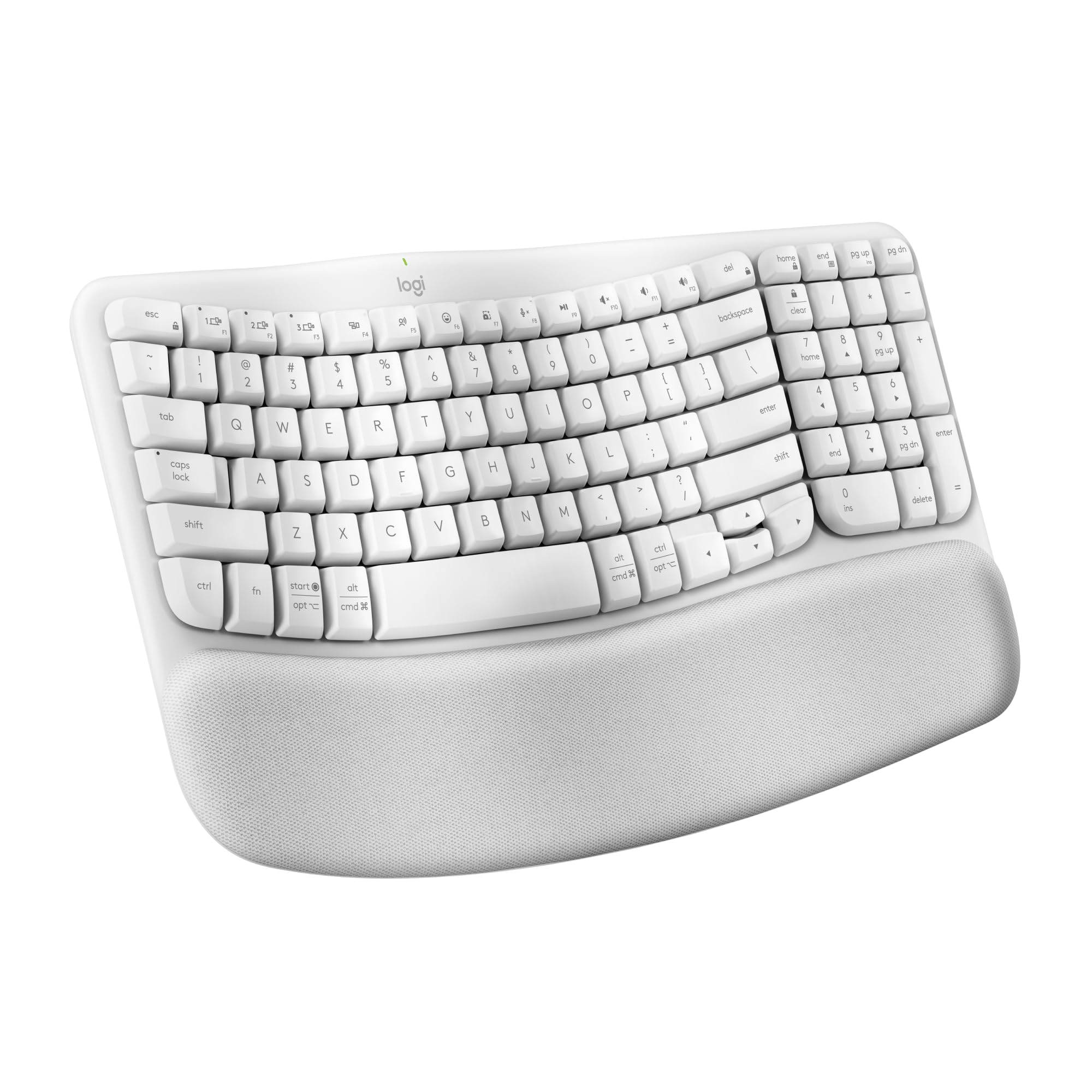 Logitech Wave Keys Wireless Ergonomic Keyboard for Comfort
