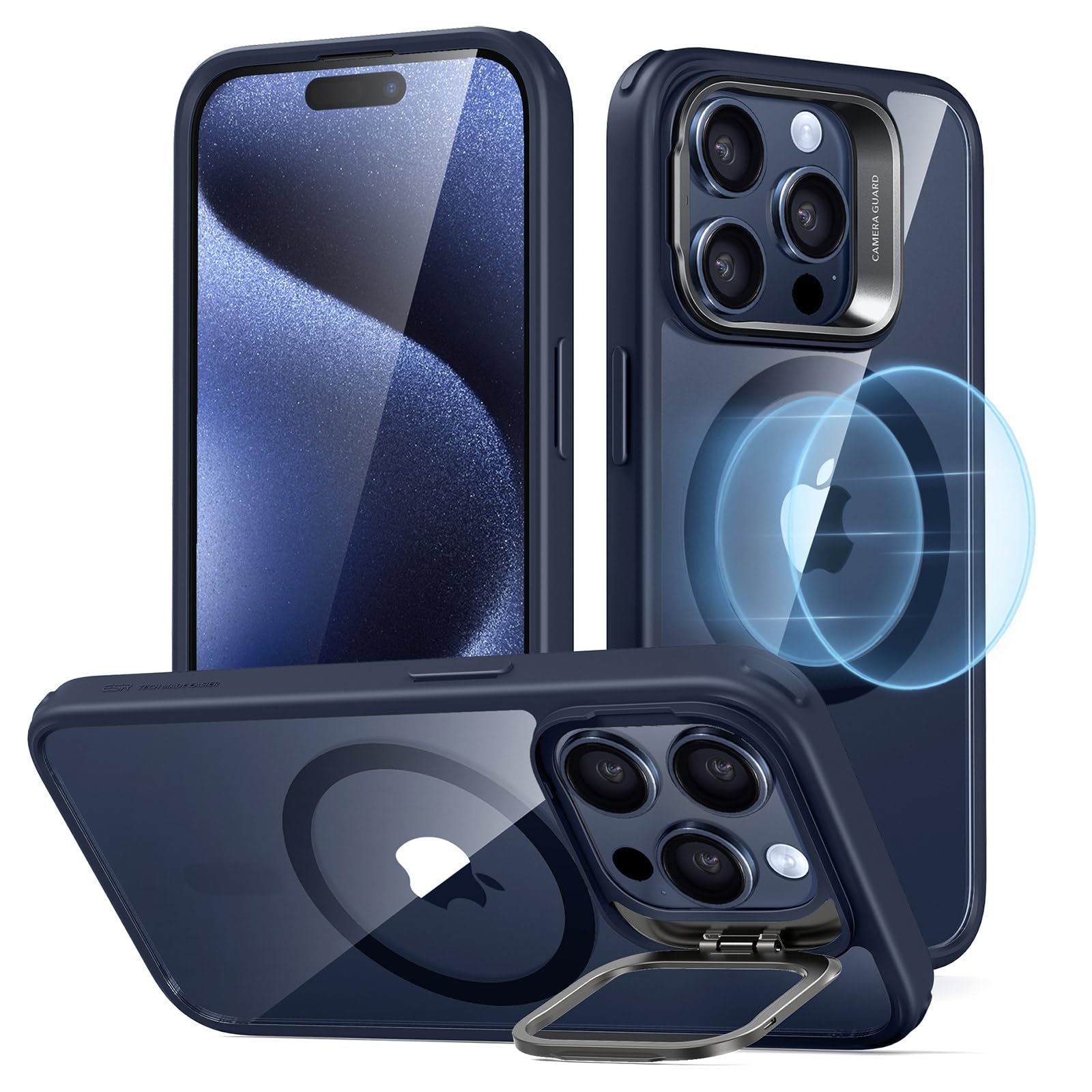 Military-Grade iPhone 16 Pro Max Case with Built-in Stand