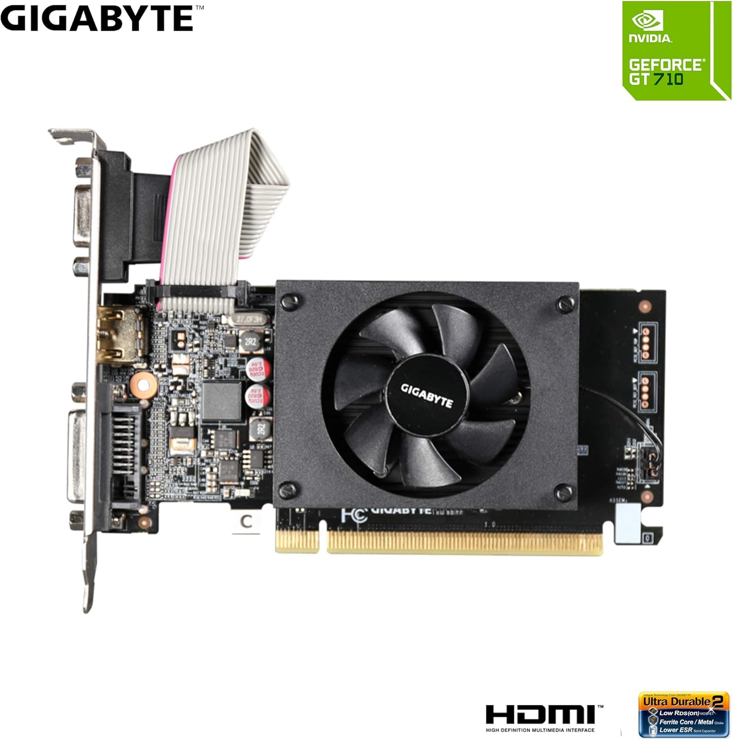 GIGABYTE GeForce GT 710 Low Profile Graphics Card