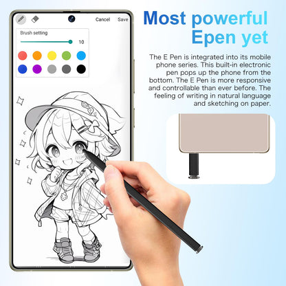 MMY I25 Ultra Unlocked Phone Built In Pen 6.99in 16GB 512GB Android 14 5G Green