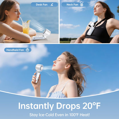 Handheld Portable Fan Ice Cooler 20000 RPM Turbo Purple