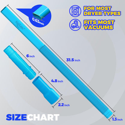 Holikme Dryer Vent Cleaning Kit Blue Lint Vacuum Attachment