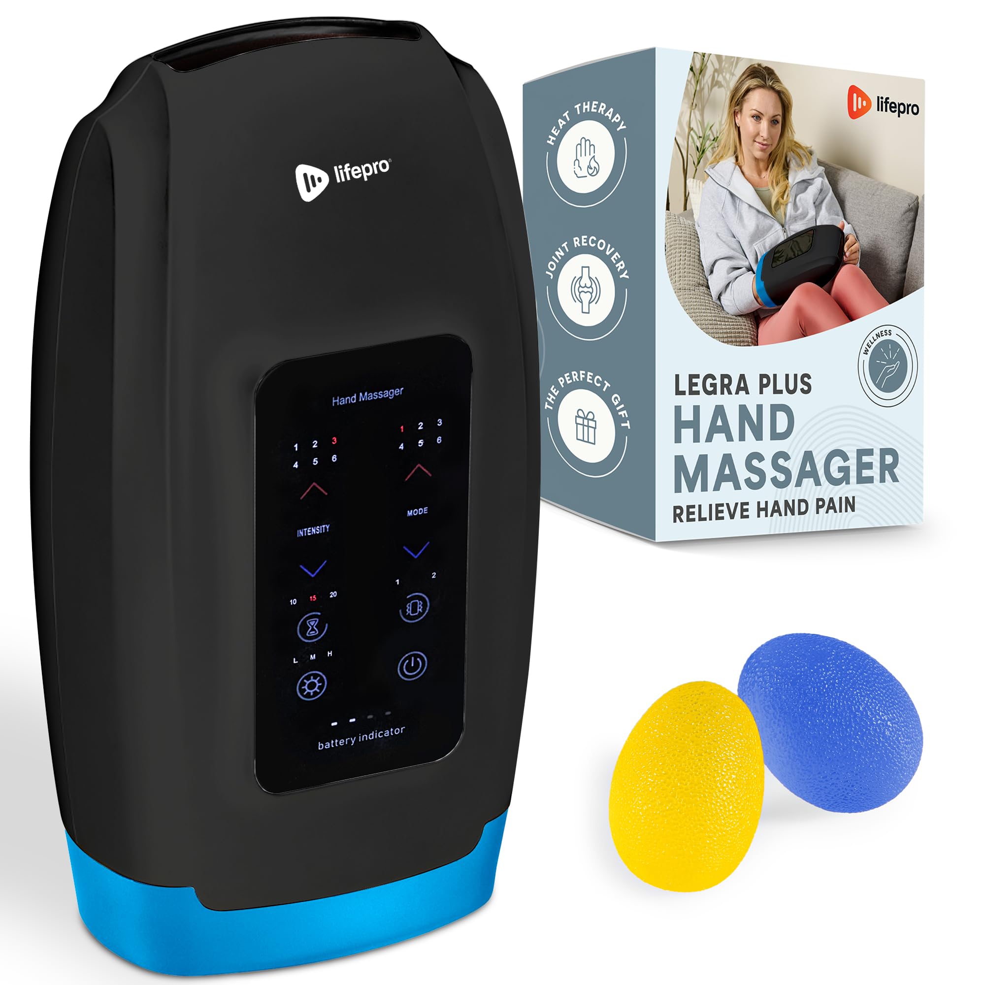 LifePro Legra Hand Massager with Heat and Compression